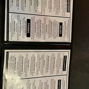 Cove Menu