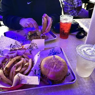 Cheese Burger with Fries