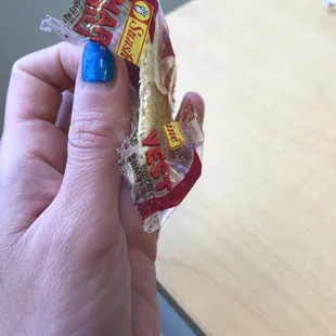 One cracker in the packet