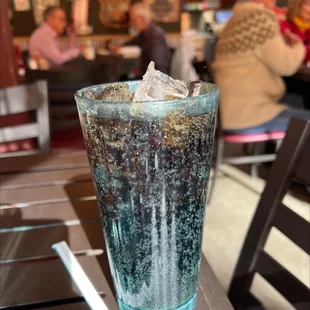 a glass of soda