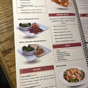 menu, sushi and sashimi