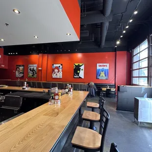 interior, sushi and sashimi