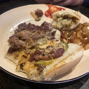 Pastrami with Swiss cheese