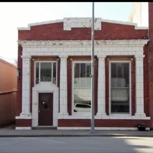 the front of the building