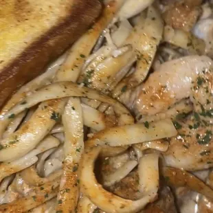 Cajun Pasta (I screen shot my snap video) ate it so quick I didn&apos;t get a pic