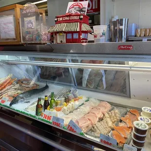 Fresh seafood on display
