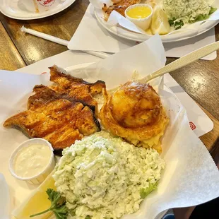 Atlantic Salmon Fillet &amp; Shrimp On A Skewer