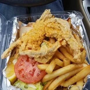 Soft Shelled Crab sandwich.