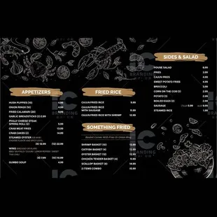 menu, sushi and sashimi