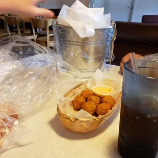 a person reaching for some food