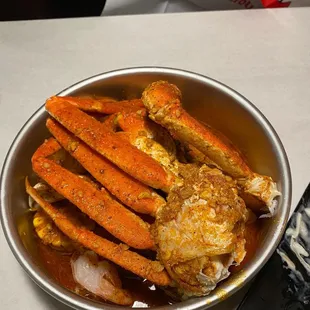 Shrimp and snow crab. Delicious.