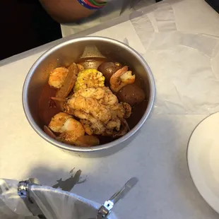 Lobster tail and Shrimp Head Off