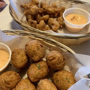 Hush puppies and calamari