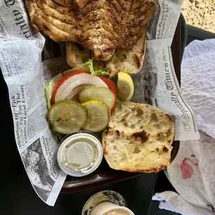 Grilled grouper sandwich