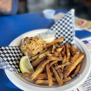 4oz Crab Cake and fries