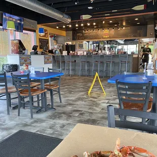 Interior of The Crab Shack in Edgewater, Maryland.