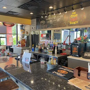 Full Service 8 seat bar, call in for drive up window pickup