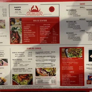 UPDATED menus