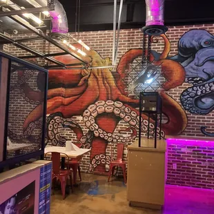 Mural in the restaurant