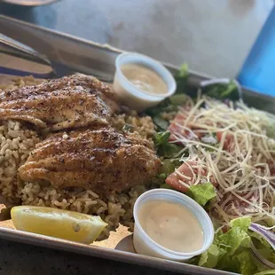 Blackened Catfish Lunch