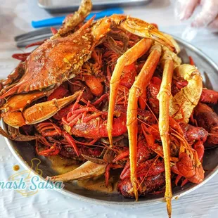 a plate of crabs