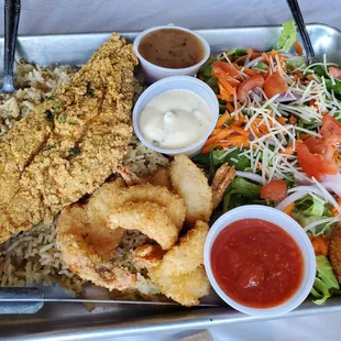 Catfish and shrimp