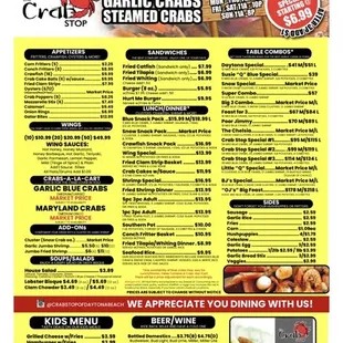 Hands free menu