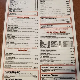 sushi and sashimi, menu