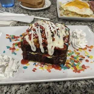 Fruity pebble, French toast