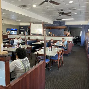 people eating in a restaurant