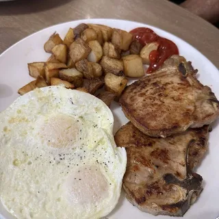 Pork Chops and Eggs