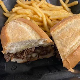 Cheesy French Dip Sandwich