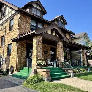 the front of the building