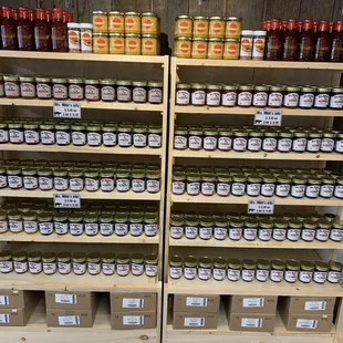 Jams and jellies.  BBQ sauce