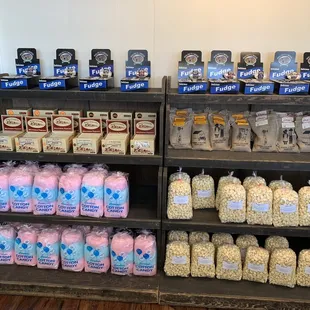 Cotton candy and fudge and, popcorn and  kettle corn.