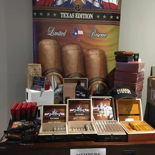 a display of cigars