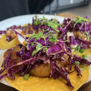 Thai shrimp tacos