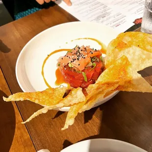 Wantons and Ahi Tuna