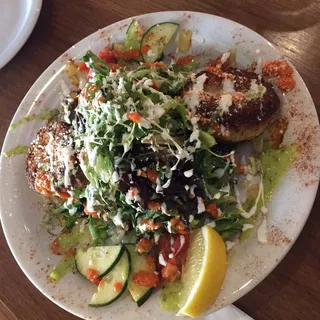 Crab Cakes & Greens Salad