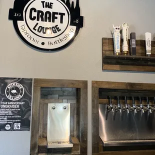 beer taps on the wall
