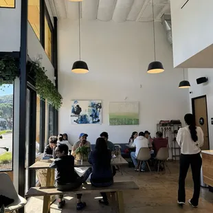 Welcoming, bright seating inside The Craft Taco at SOVA.