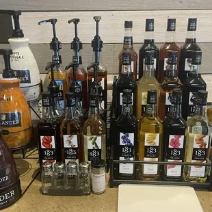 Check out our full coffee bar. Serving your favorite lattes, frappes, and smoothies!