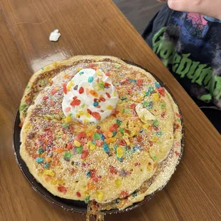 Fruity Pebbles pancakes