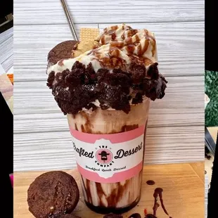 Brownie Caramel Overload crafted milkshake