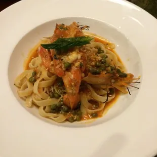 Prawns w. Pasta.
