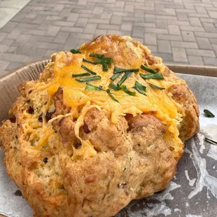 Bacon cheddar scone