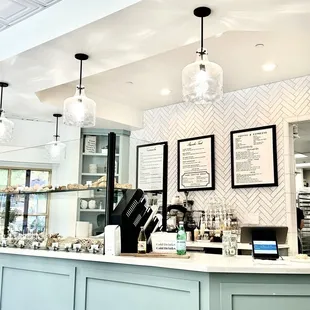 a coffee shop counter