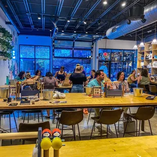 Looking out at Nulu Marketplace