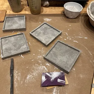 Concrete coasters