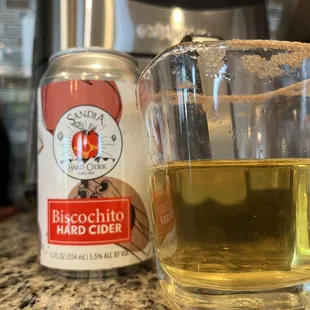 The Craftroom, Biscochito cider with a cinnamon and sugar rim